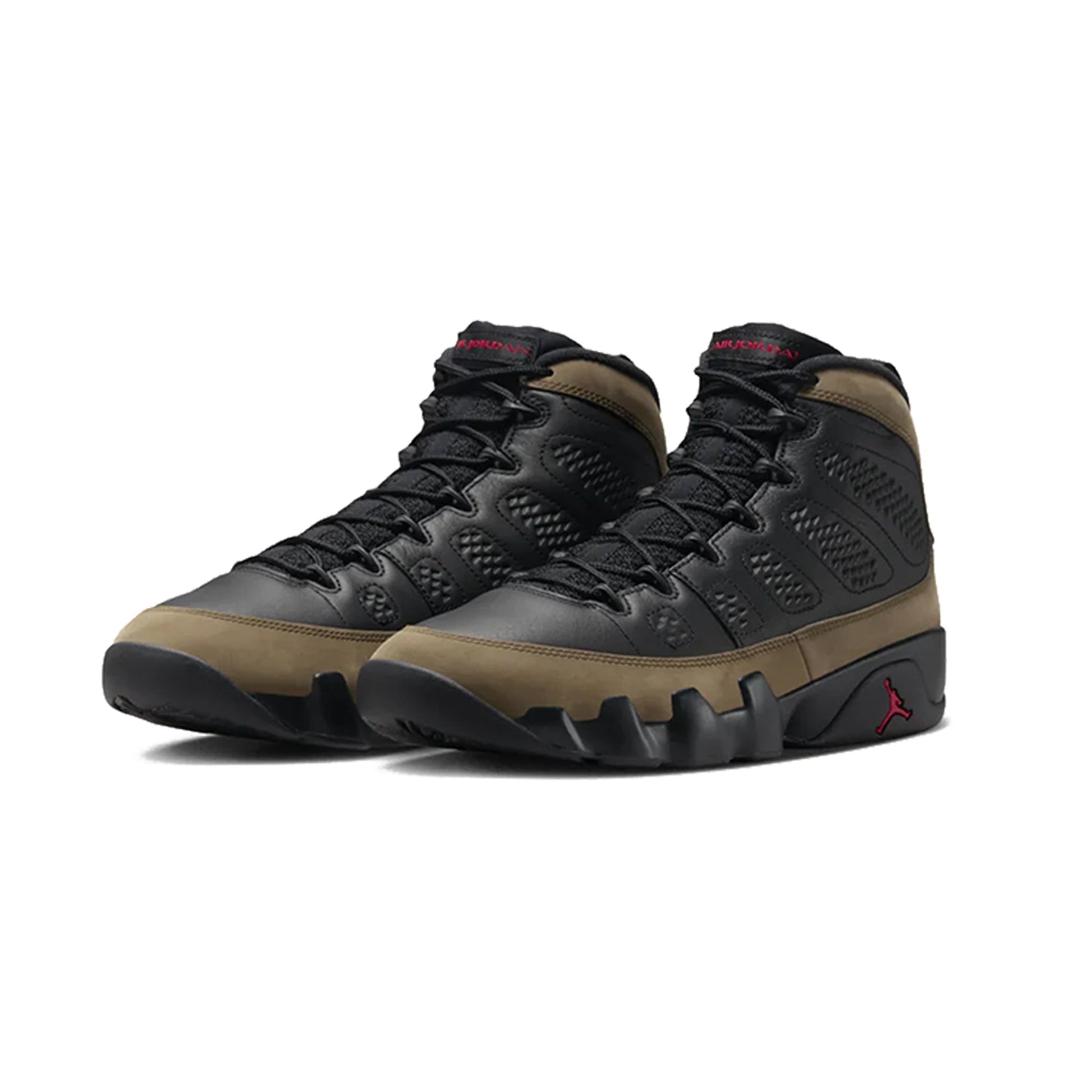 this is an image of Air Jordan 9 Retro GS "Olive"