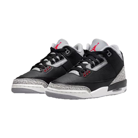 this is an image of Jordan 3 Retro 'Black Cement" (2024) (GS)