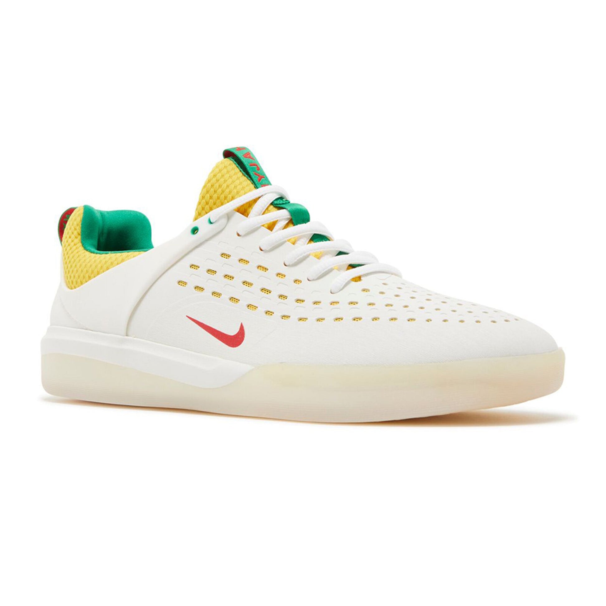 this is an image of Nike SB Zoom Nyjah 3 "Rastafarian"