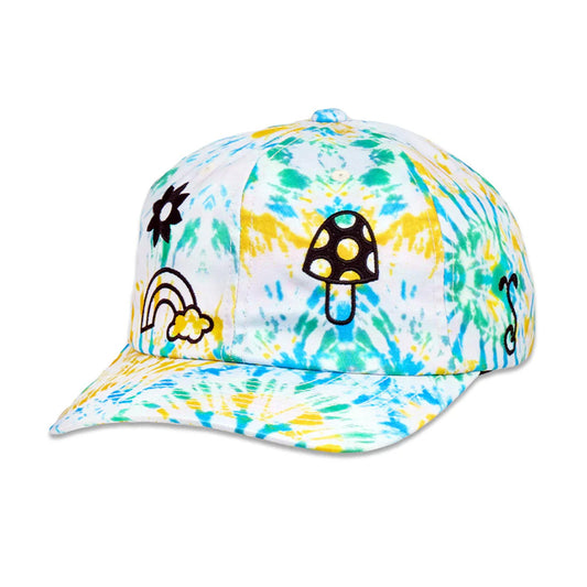 this is an image of Grassroots Tech Tie Dye Blue Dad Hat