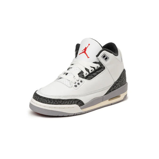 this is an image of Jordan 3 Retro "Cement Grey" (GS)
