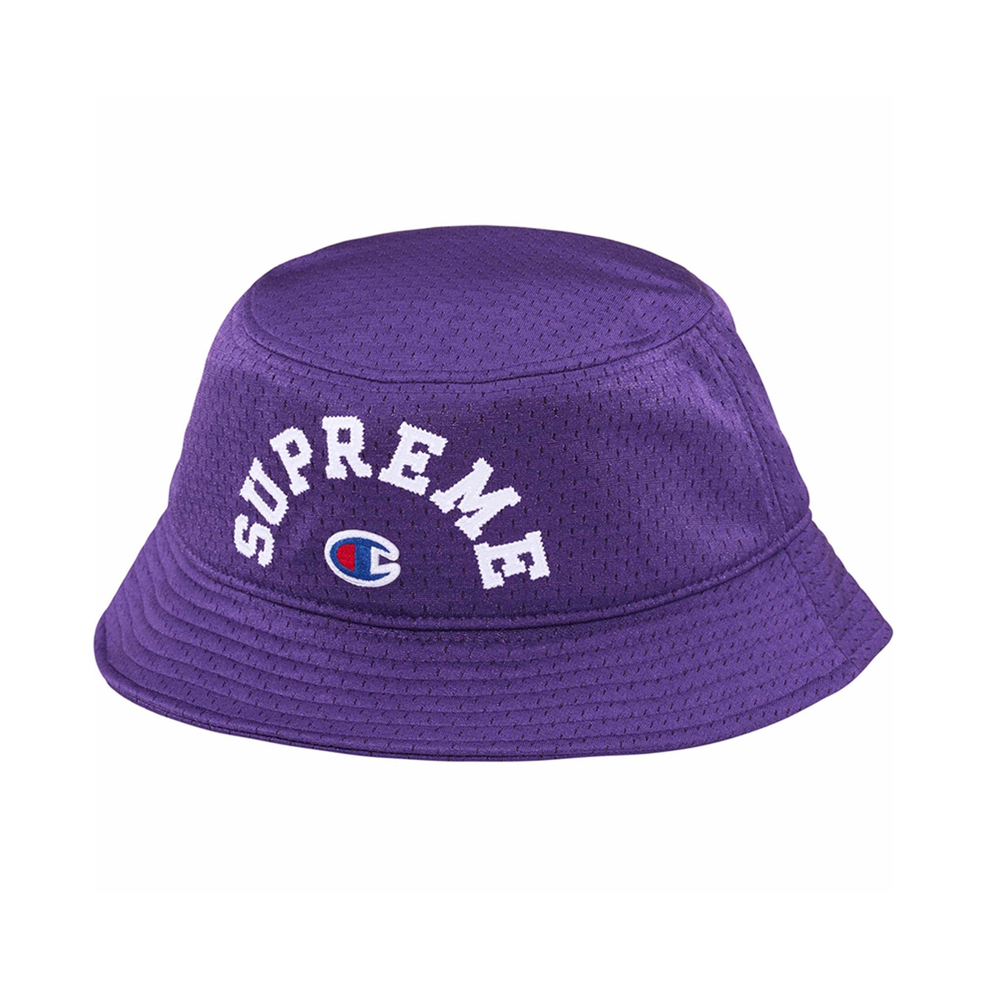 this is an image of Supreme x Champion Mesh Crusher Bucket Hat