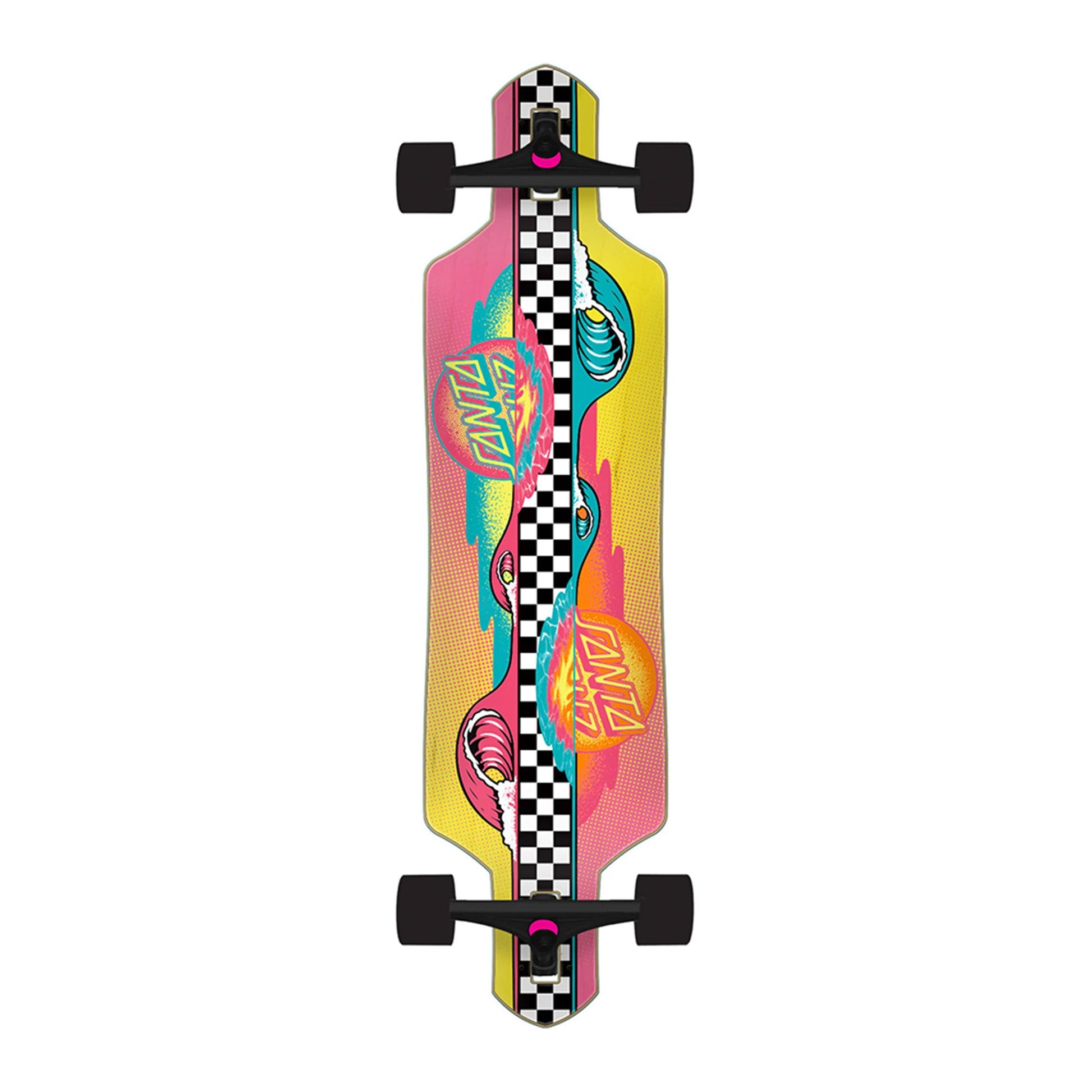 this is an image of Santa Cruz Drop Thru Cruzer Complete Longboard
