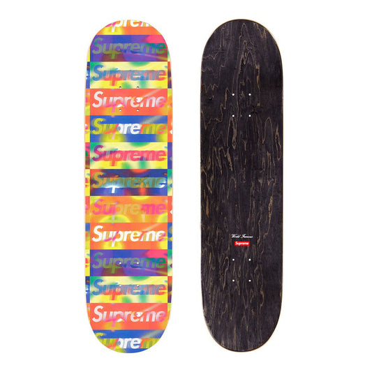 this is an image of Supreme Distorted Logo Skateboard Deck