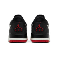 this is an image of Air Jordan Legacy 213 Low "Black Sail University Red"