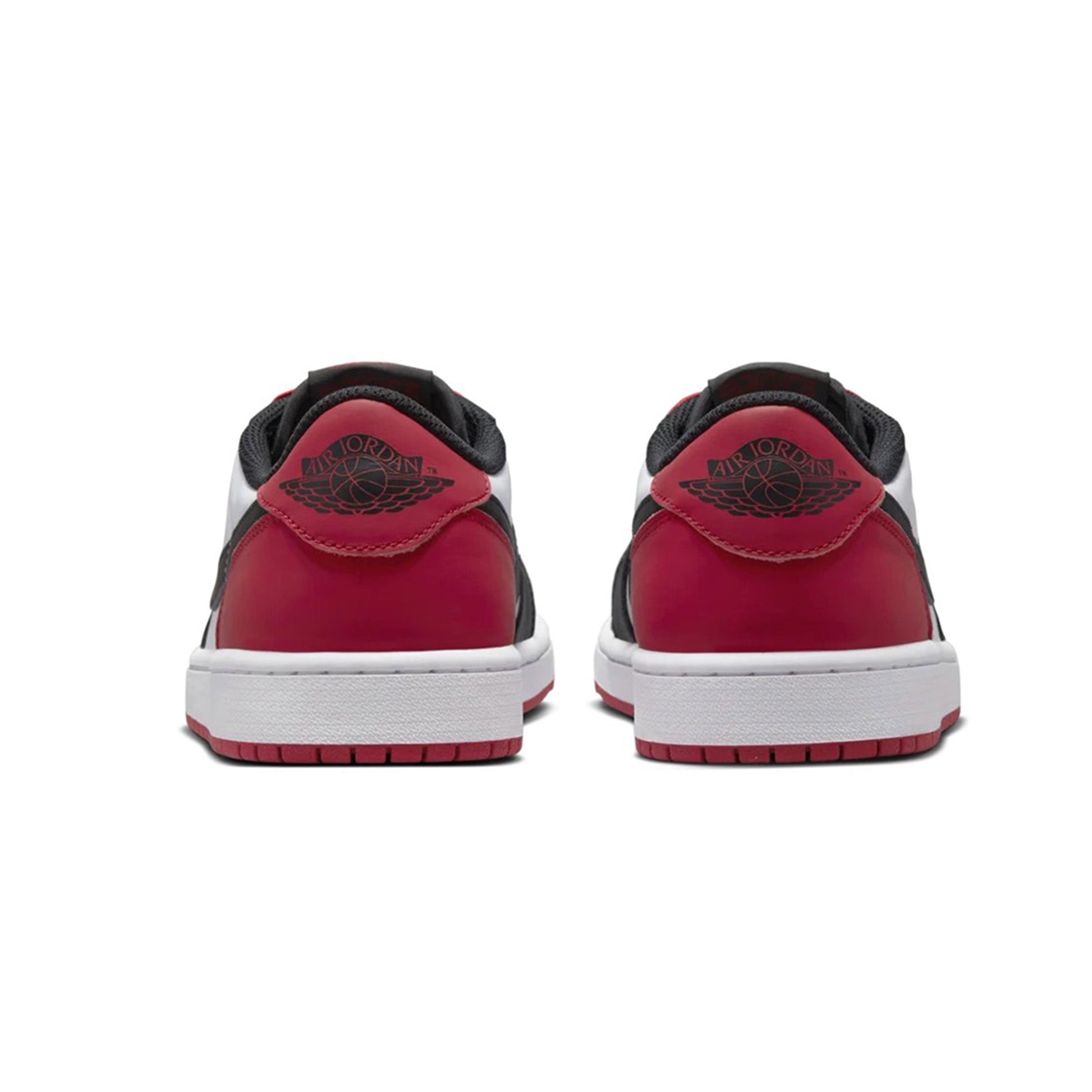 this is an image of Air Jordan 1 Retro Low "Black Toe"