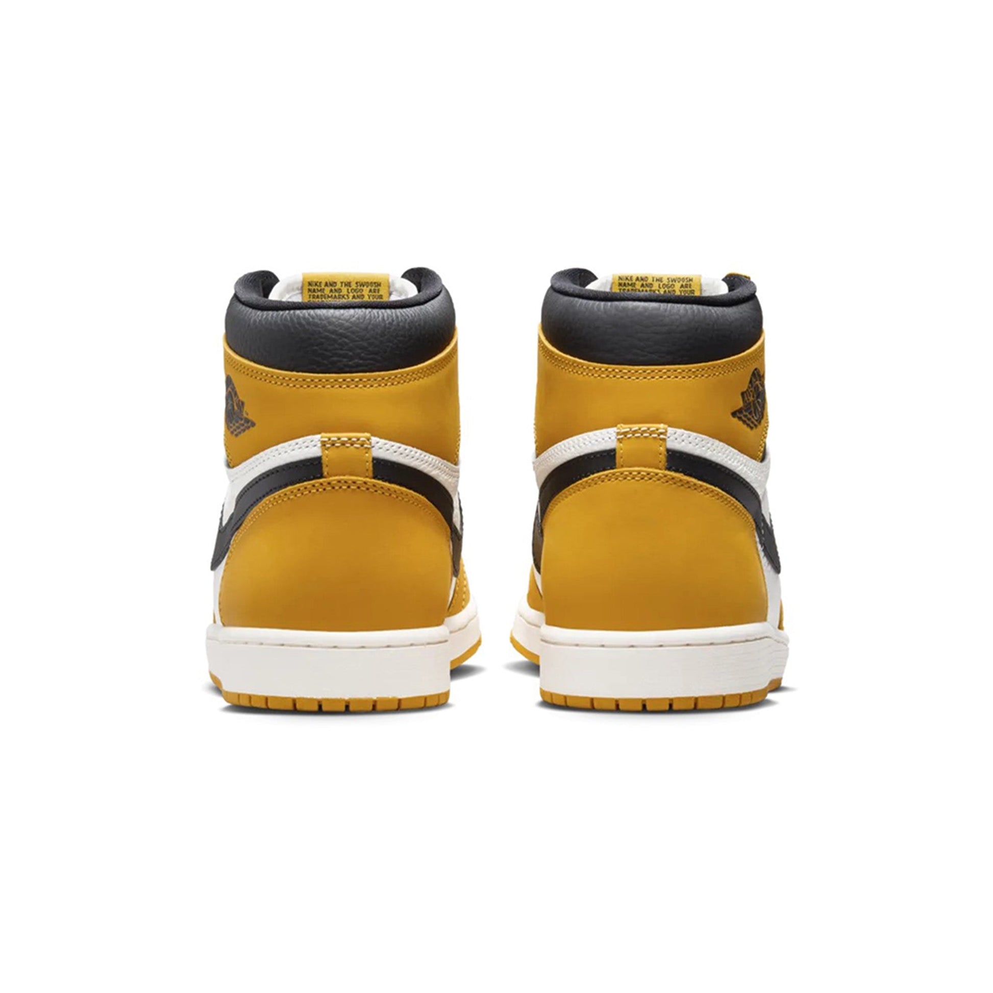 this is an image of Air Jordan 1 Retro High OG "Yellow Ochre" GS