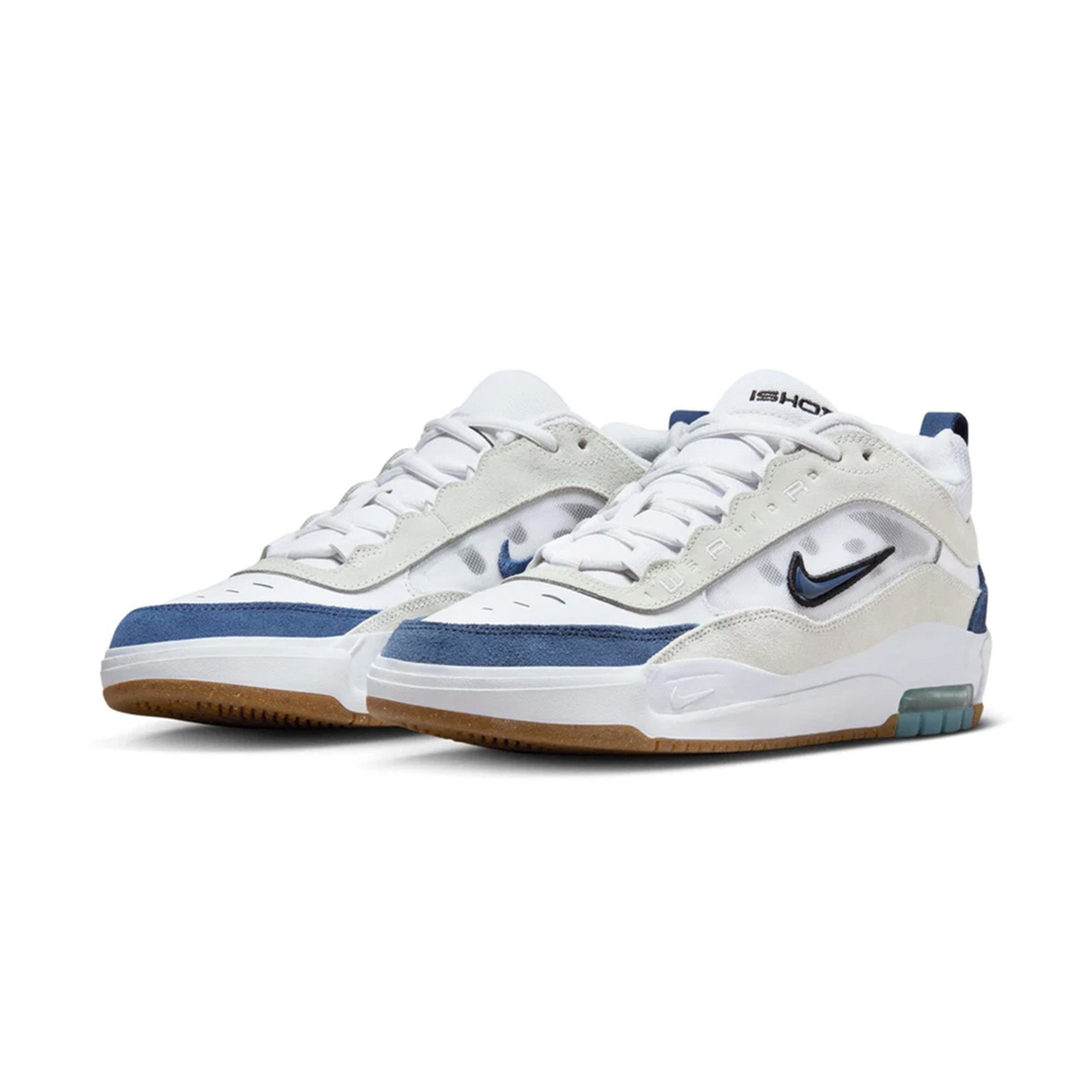 this is an image of Nike SB Air Max Ishod Wair " Summit White Navy "