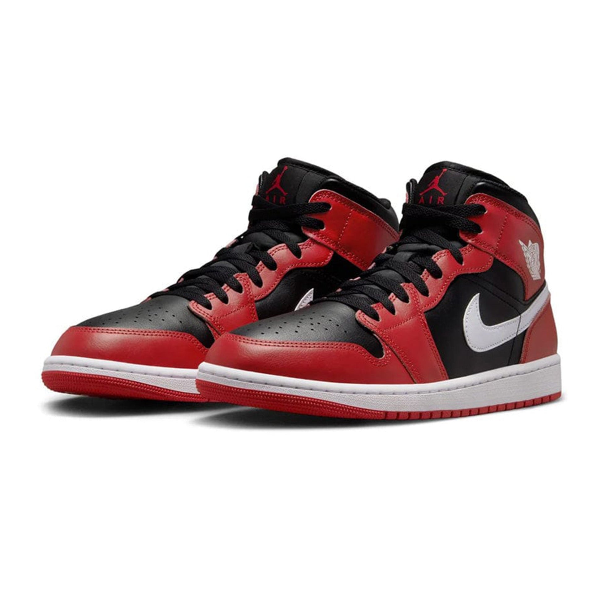this is an image of Air Jordan 1 Mid "Gym Red Black White (2024)