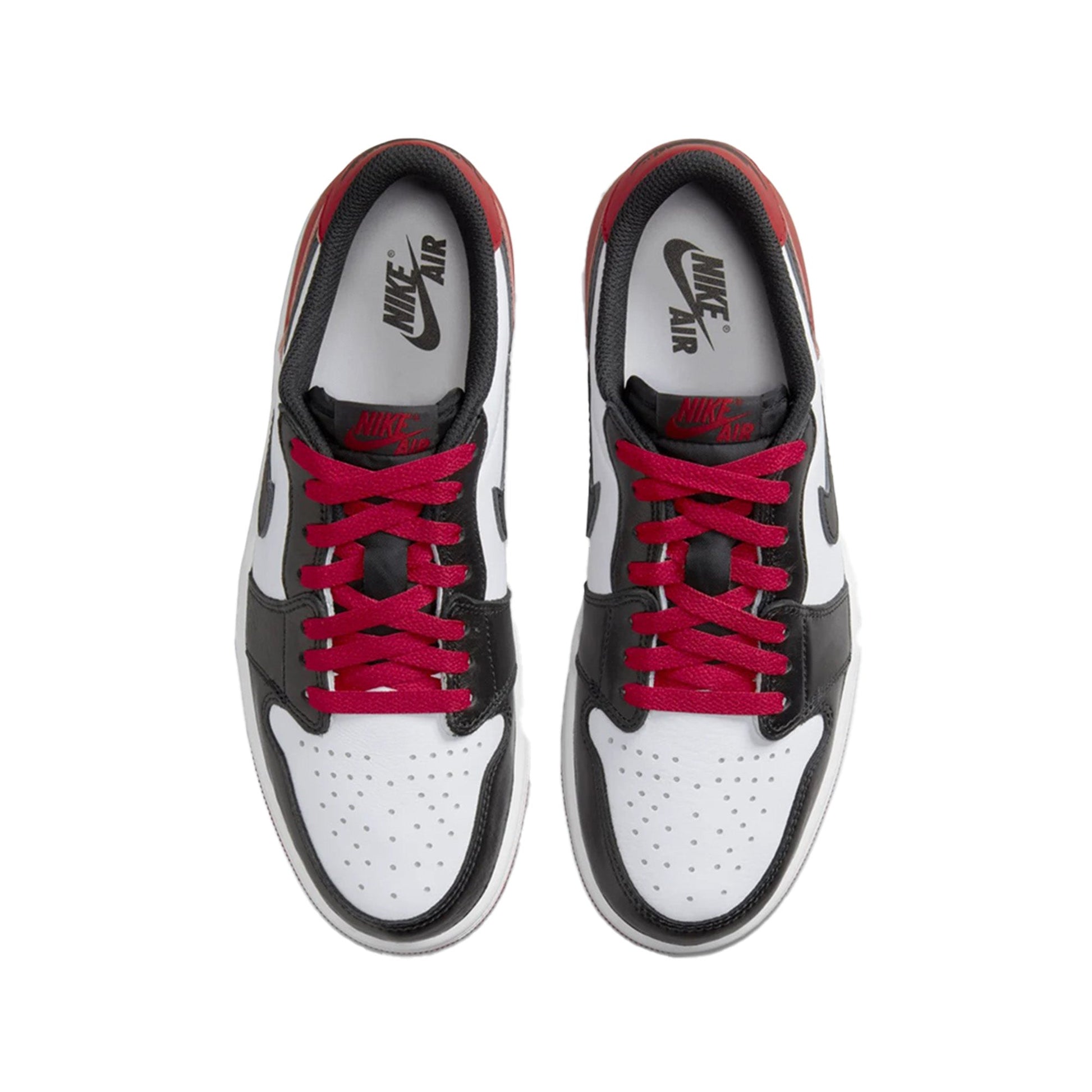 this is an image of Air Jordan 1 Retro Low "Black Toe"