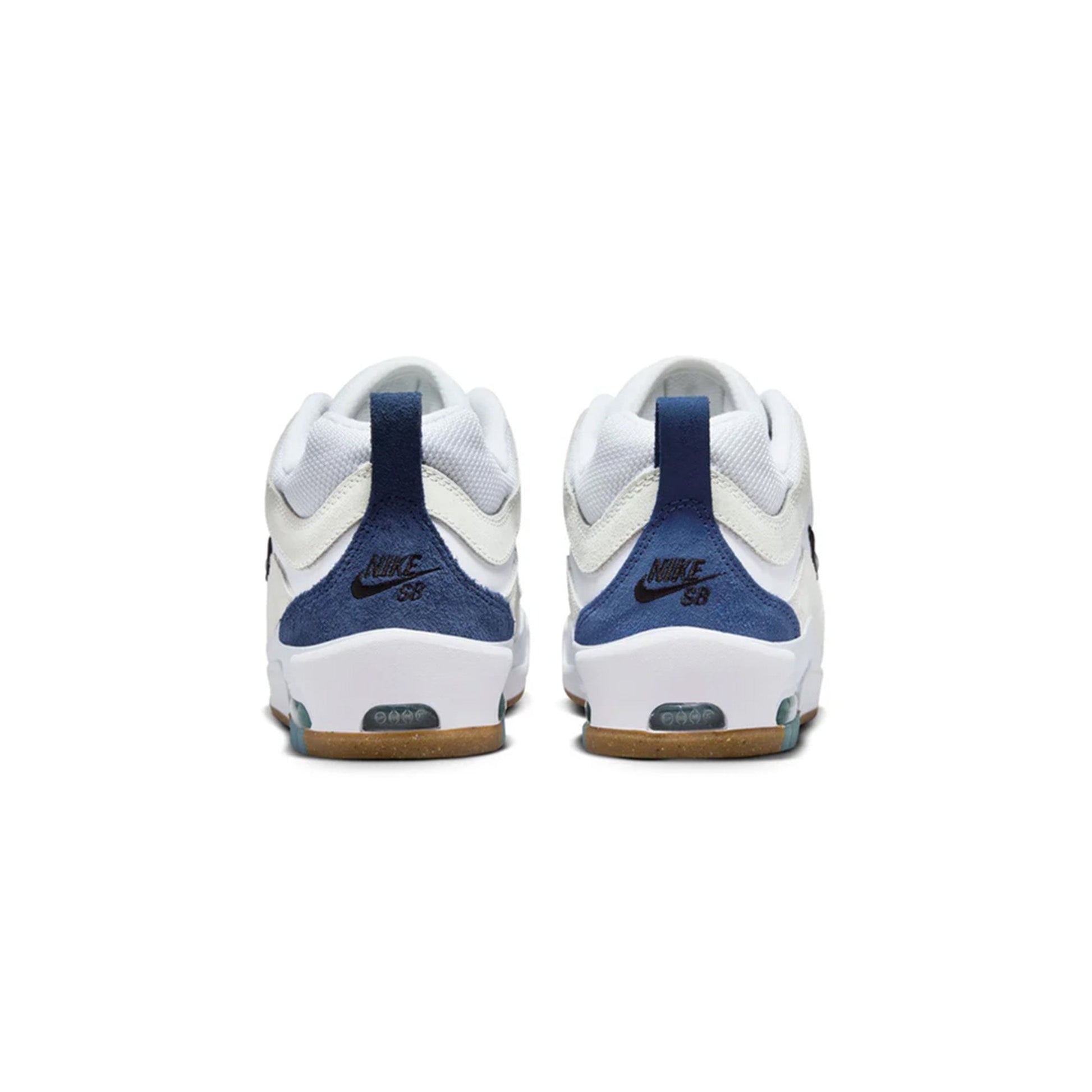 this is an image of Nike SB Air Max Ishod Wair " Summit White Navy "
