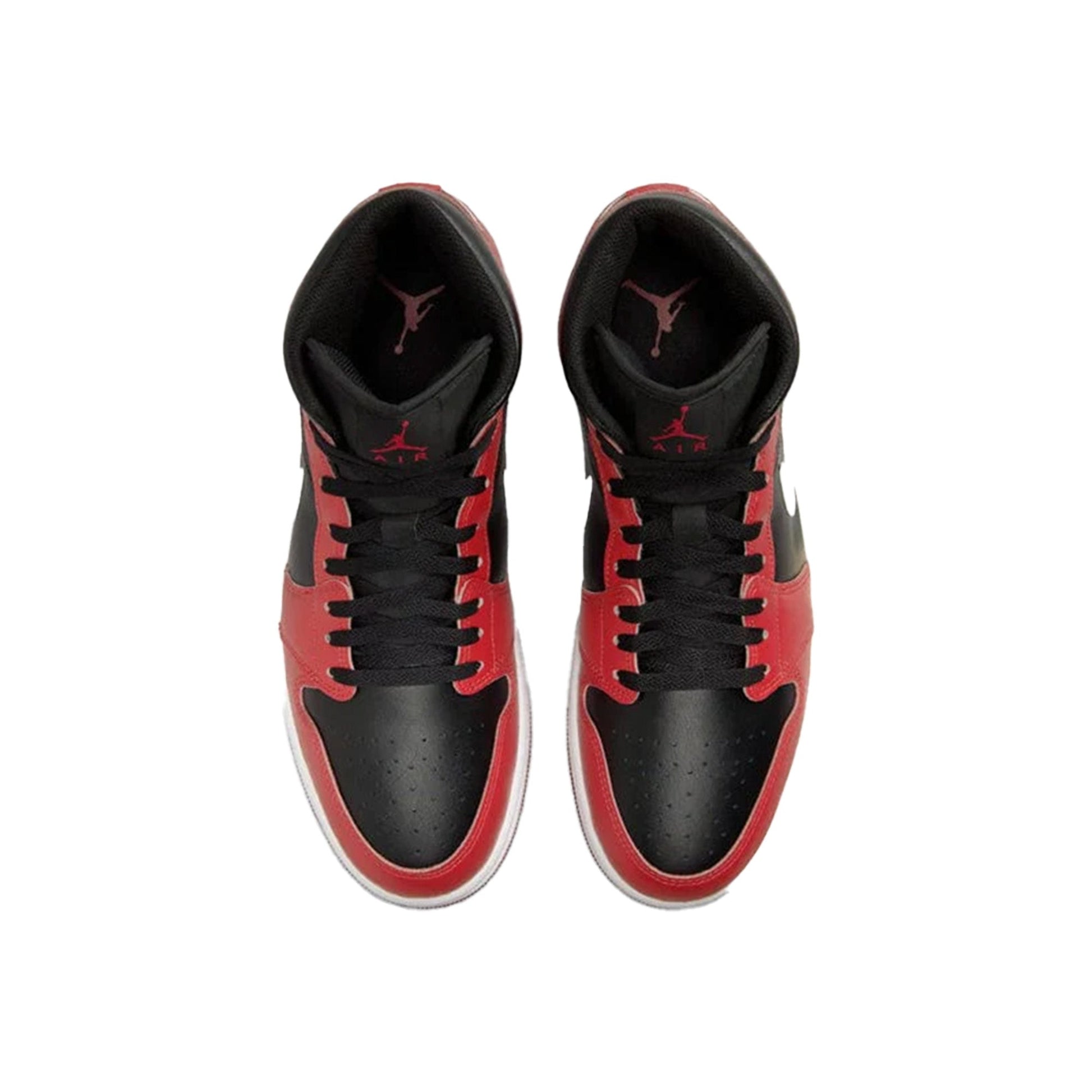 this is an image of Air Jordan 1 Mid "Gym Red Black White (2024)