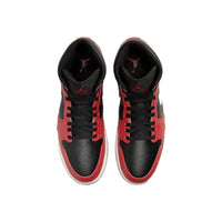this is an image of Air Jordan 1 Mid "Gym Red Black White (2024)