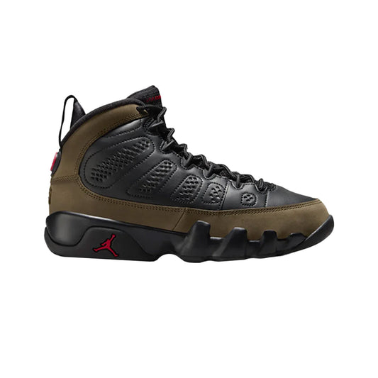 this is an image of Air Jordan 9 Retro GS "Olive"