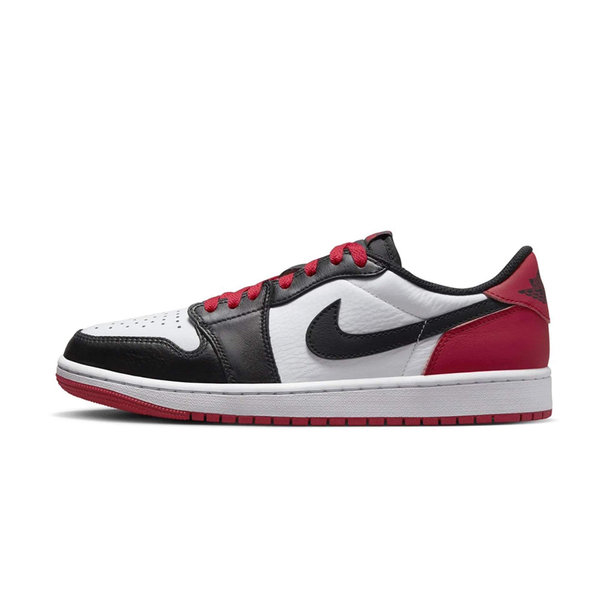 this is an image of Air Jordan 1 Retro Low "Black Toe"