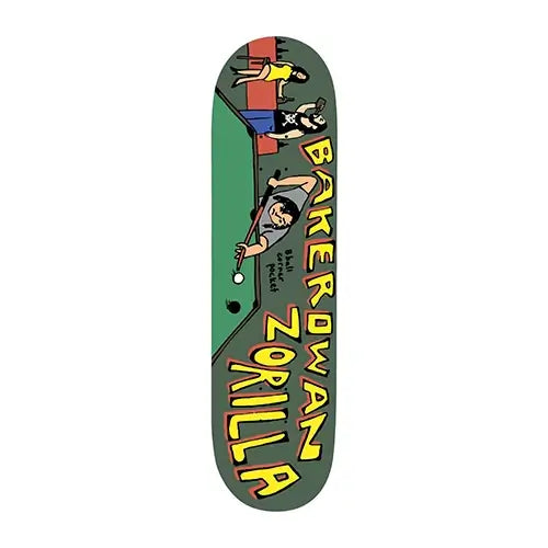 this is an image of Baker Skateboard Deck Zorilla Corner Pocket 8.5