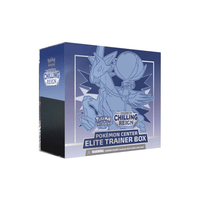 Pokemon TCG Chilling Reign Pokemon Center Elite Trainer Box side view showing packaging detail