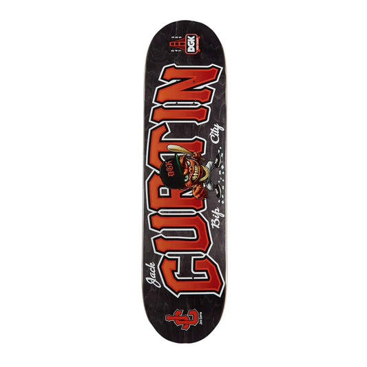this is an image of DGK Skateboard Deck Jack Curtin Bip City 8.06