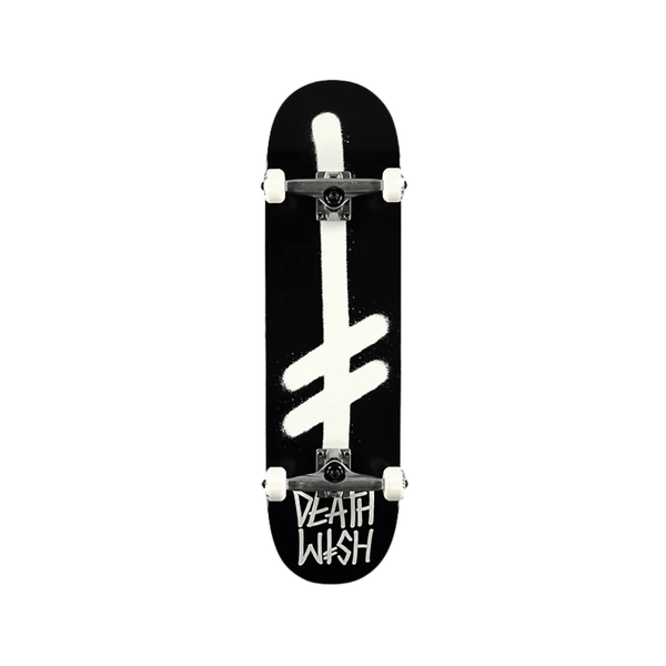 Deathwish Complete Skateboard Gang Logo Black/White 8.25