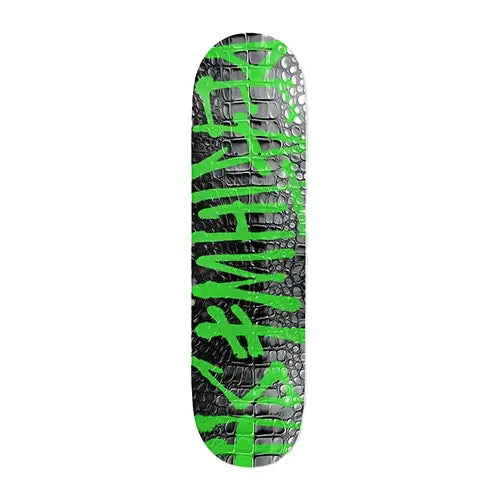 this is an image of Deathwish Skateboard Deck Team Jade Gator 9.0