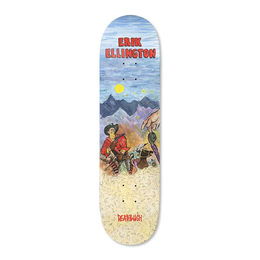 this is an image of Deathwish Skateboard Deck Ellington Six Shooter 8.5
