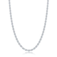 Diamond Cut Rope Chain in Sterling Silver