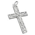 Filigree Crucifix Pendant in Sterling Silver