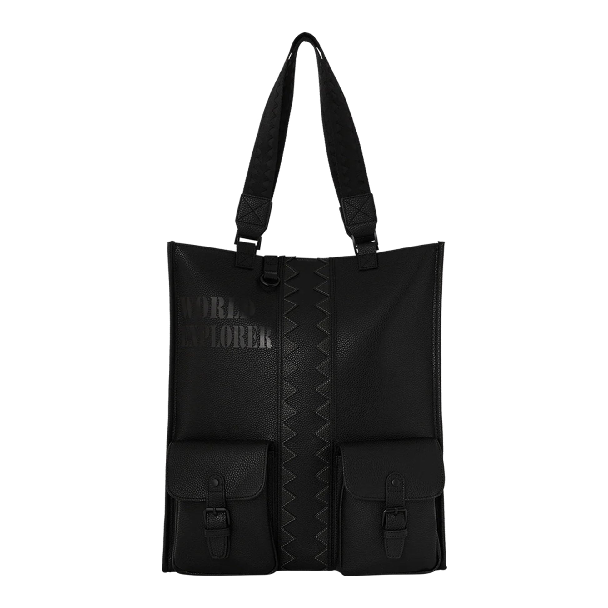 this is an image of SprayGround Global Traveler Cargo Tote