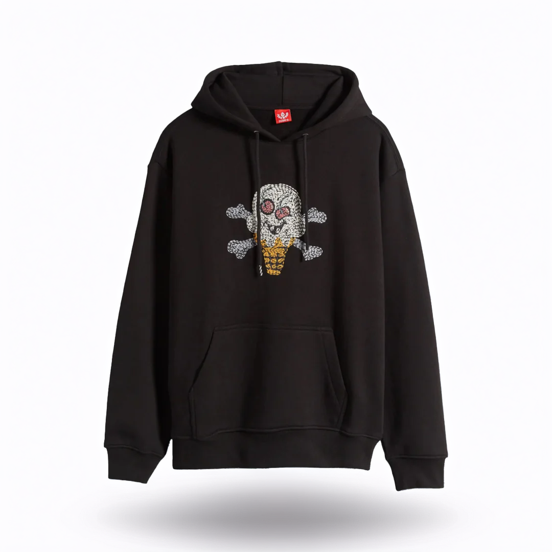 this is an image of Ice Cream Hoodie Croissant Logo