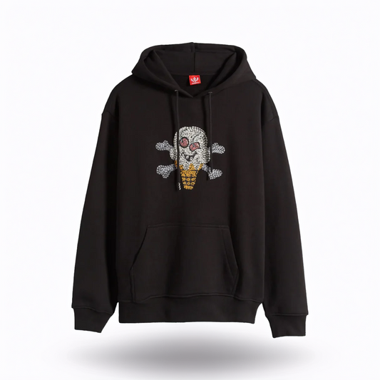 this is an image of Ice Cream Hoodie Croissant Logo