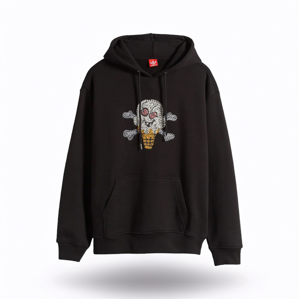 this is an image of Ice Cream Hoodie Croissant Logo