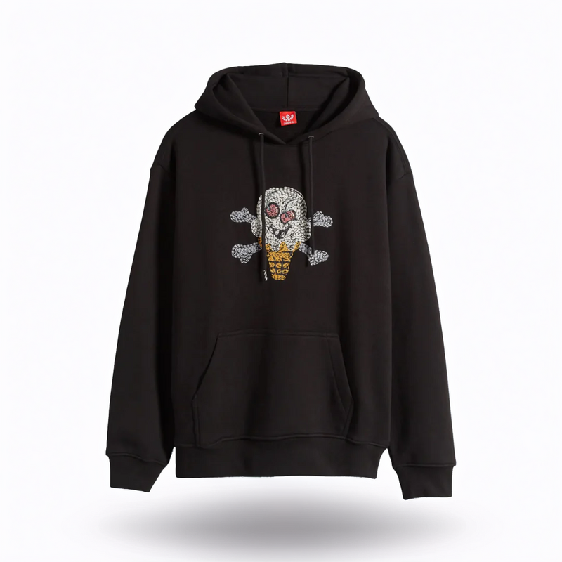 this is an image of Ice Cream Hoodie Croissant Logo