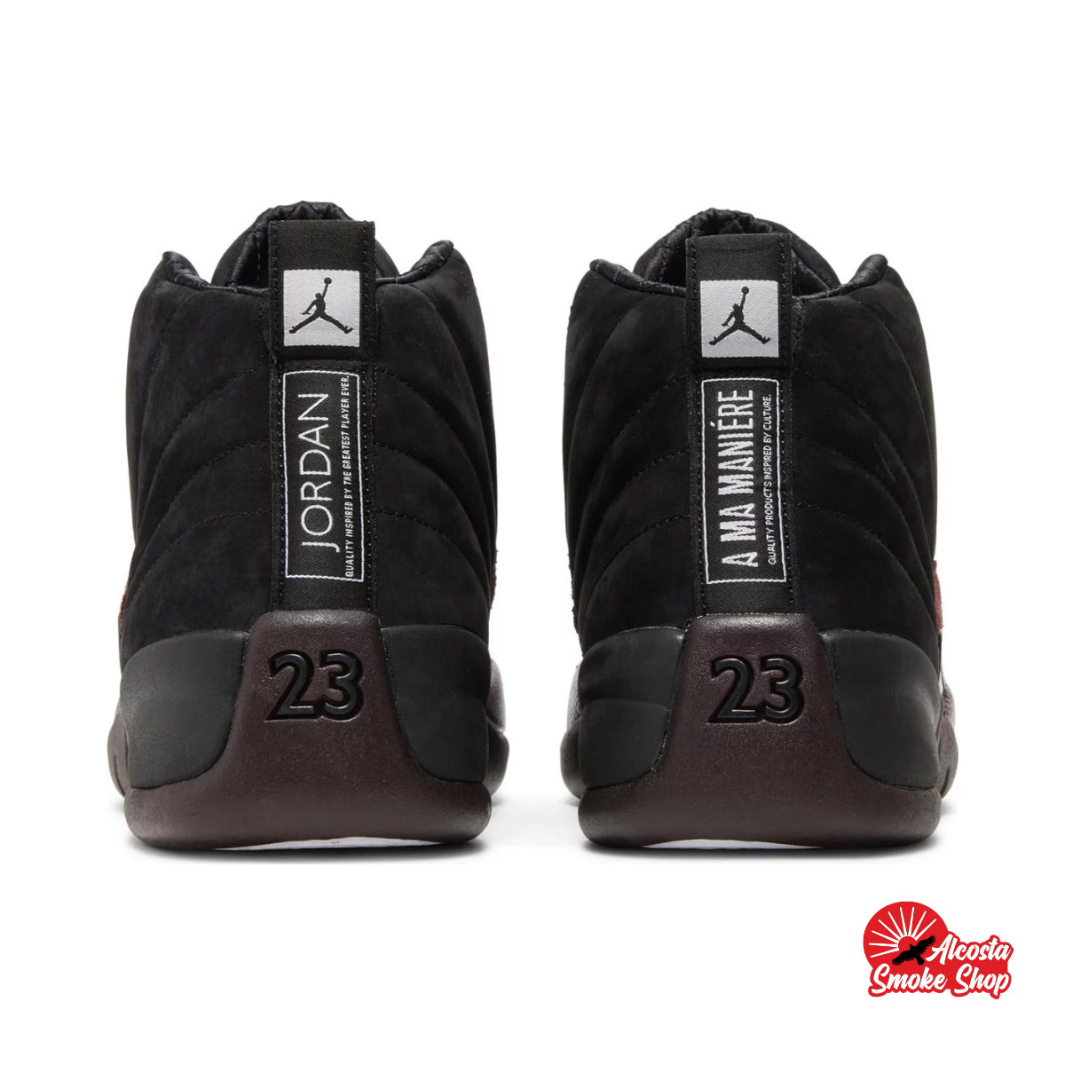 this is an image of Jordan 12 Retro SP "A Ma Maniere Black" (Women's)