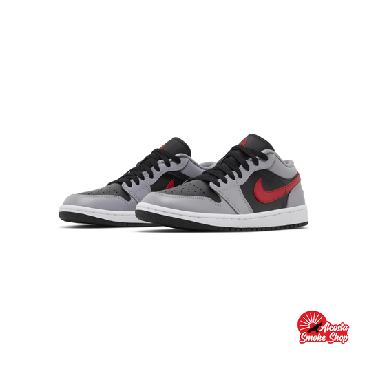 this is an image of Jordan 1 Low "Cement Fire Red" GS