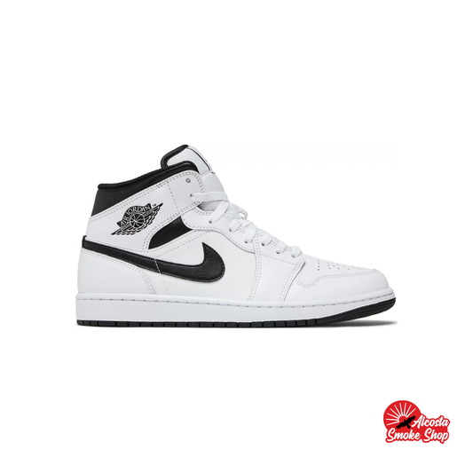 this is an image of Jordan 1 Mid "Reverse Panda" GS