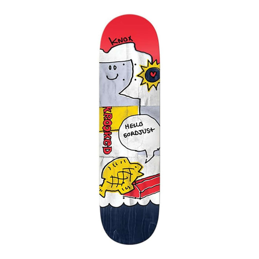 this is an image of Krooked Skateboard Deck Knox Gordjust 8.5