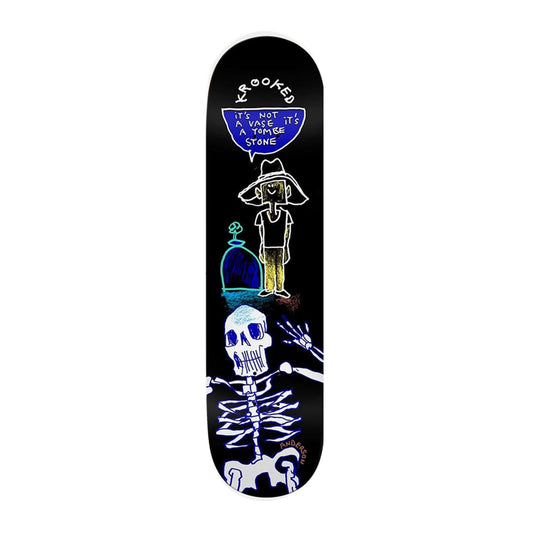 this is an image of Krooked Skateboard Deck Manderson Tombstone 8.38