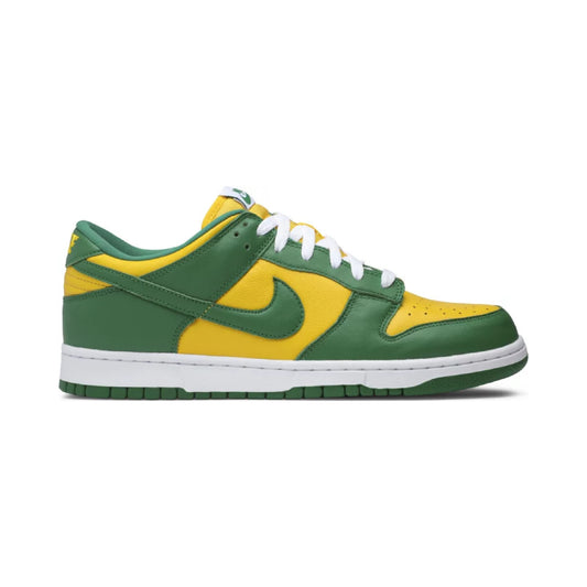 this is an image of Nike Dunk Low "Brazil"