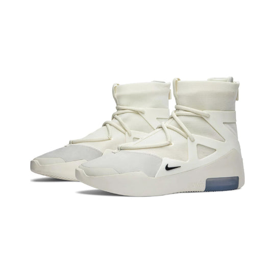 this is an image of Nike Air Fear Of God 1 "Sail Black"