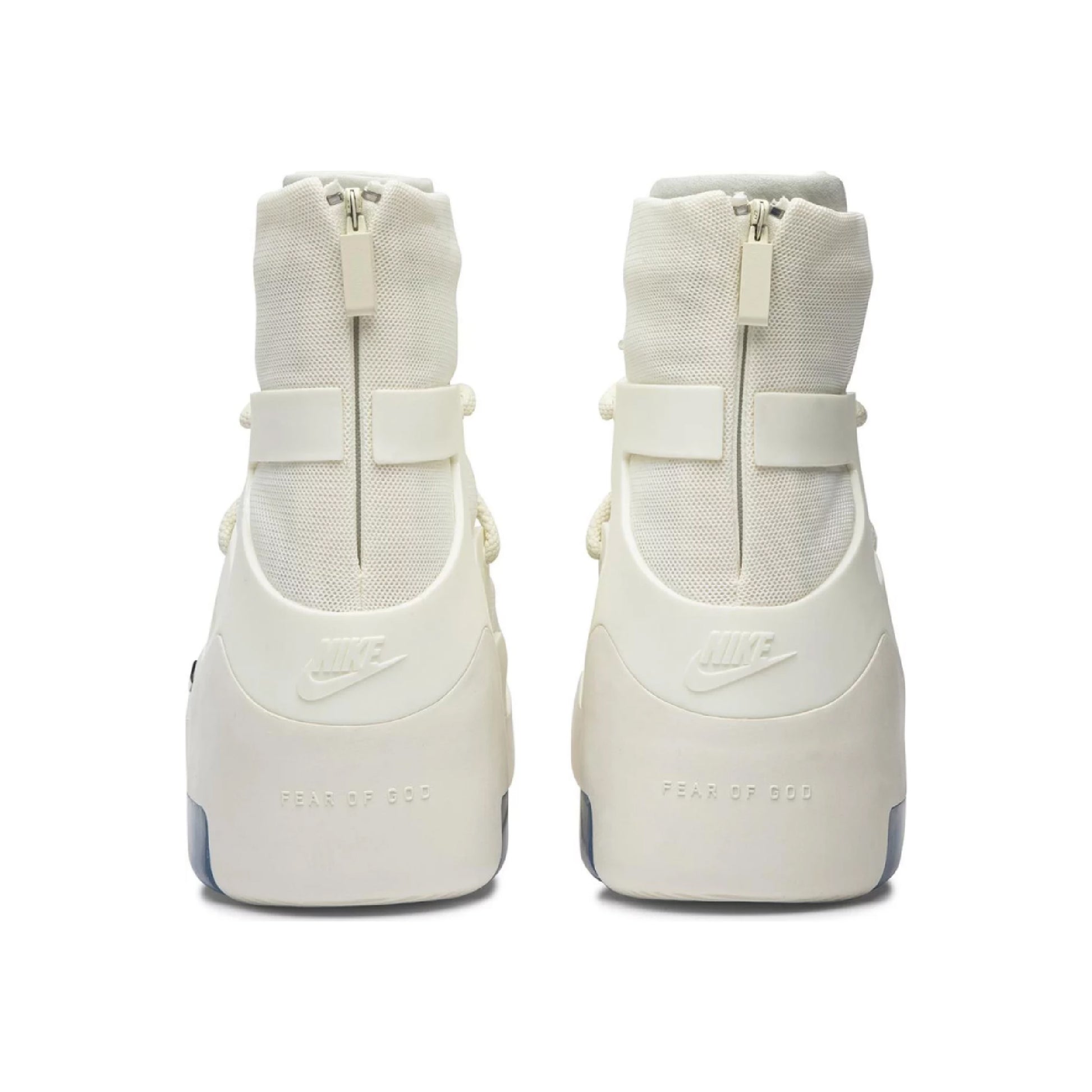 this is an image of Nike Air Fear Of God 1 "Sail Black"