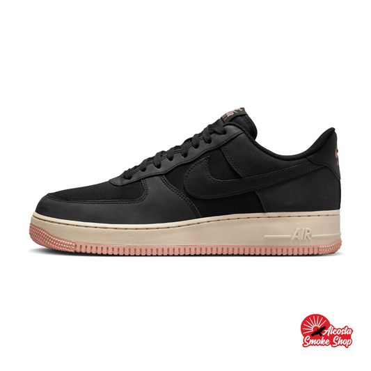 this is an image of Nike Air Force 1 07' LX "Black Red Stardust"