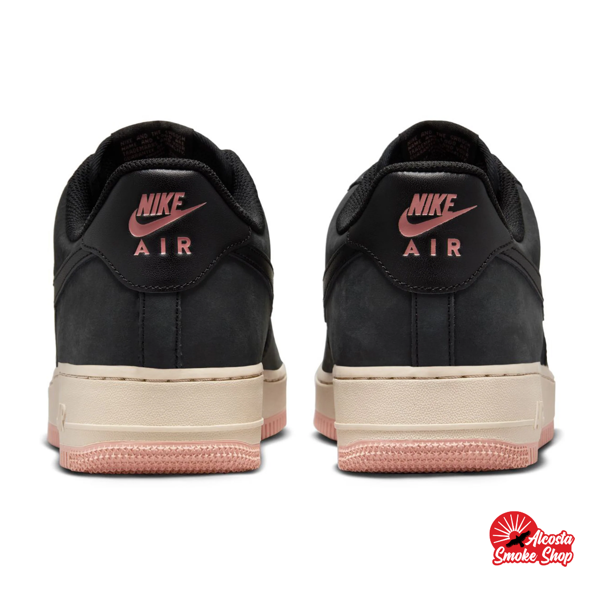 this is an image of Nike Air Force 1 07' LX "Black Red Stardust"