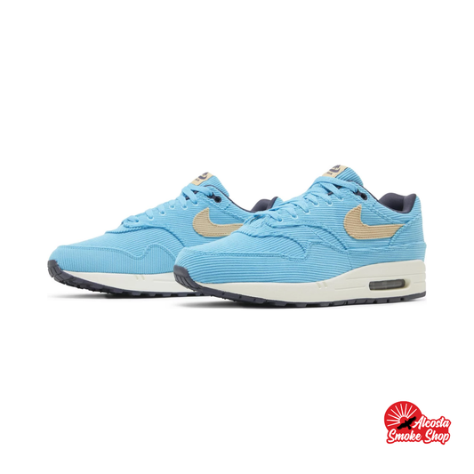 this is an image of Nike Air Max 1 "Corduroy Baltic Blue"