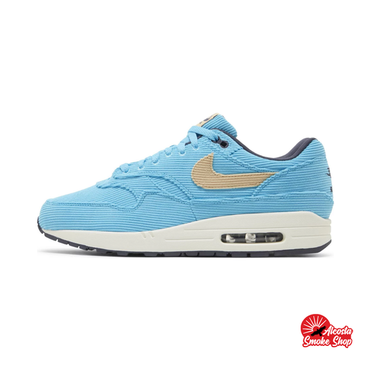 this is an image of Nike Air Max 1 "Corduroy Baltic Blue"