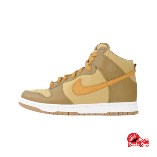 this is an image of Nike Dunk High "Hay Maple Taupe"