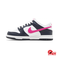 this is an image of Nike Dunk Low GS "Obsidian Fierce Pink"