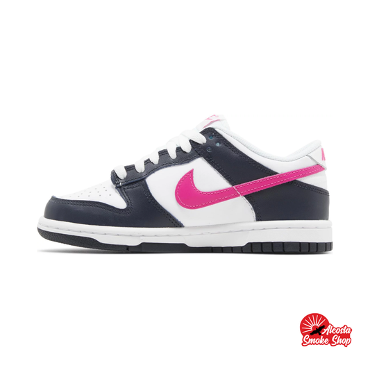this is an image of Nike Dunk Low GS "Obsidian Fierce Pink"