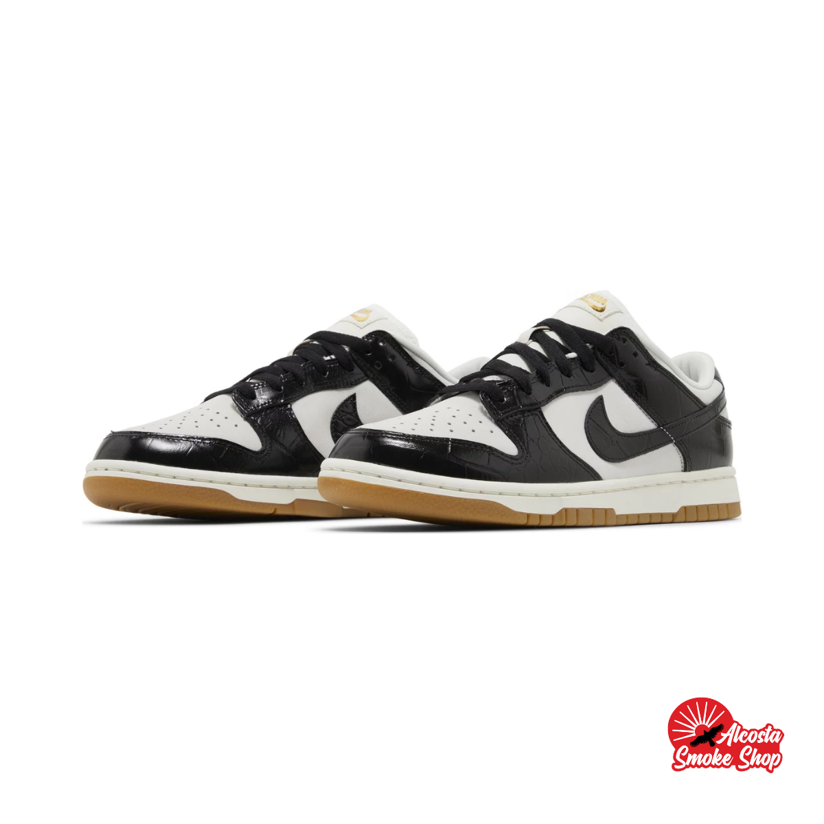 this is an image of Nike Dunk Low LX "Black Croc" (Women's)