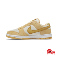 this is an image of Nike Dunk Low LX "Celestial Gold Suede" (Women's)