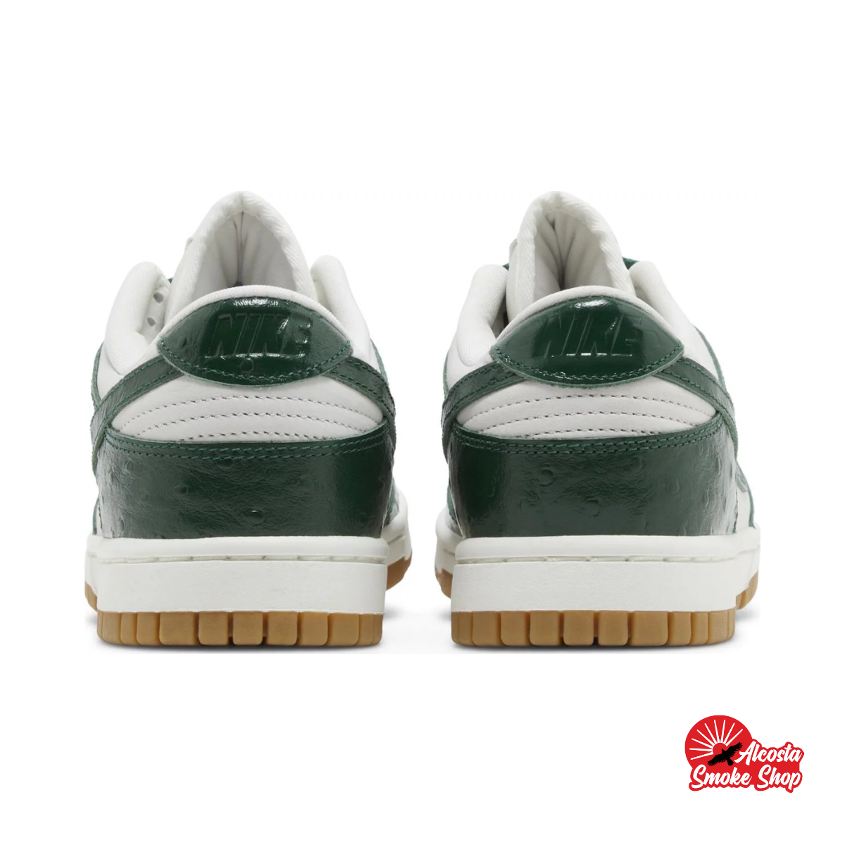 this is an image of Nike Dunk Low LX "Gorge Green Ostrich" (Women's)
